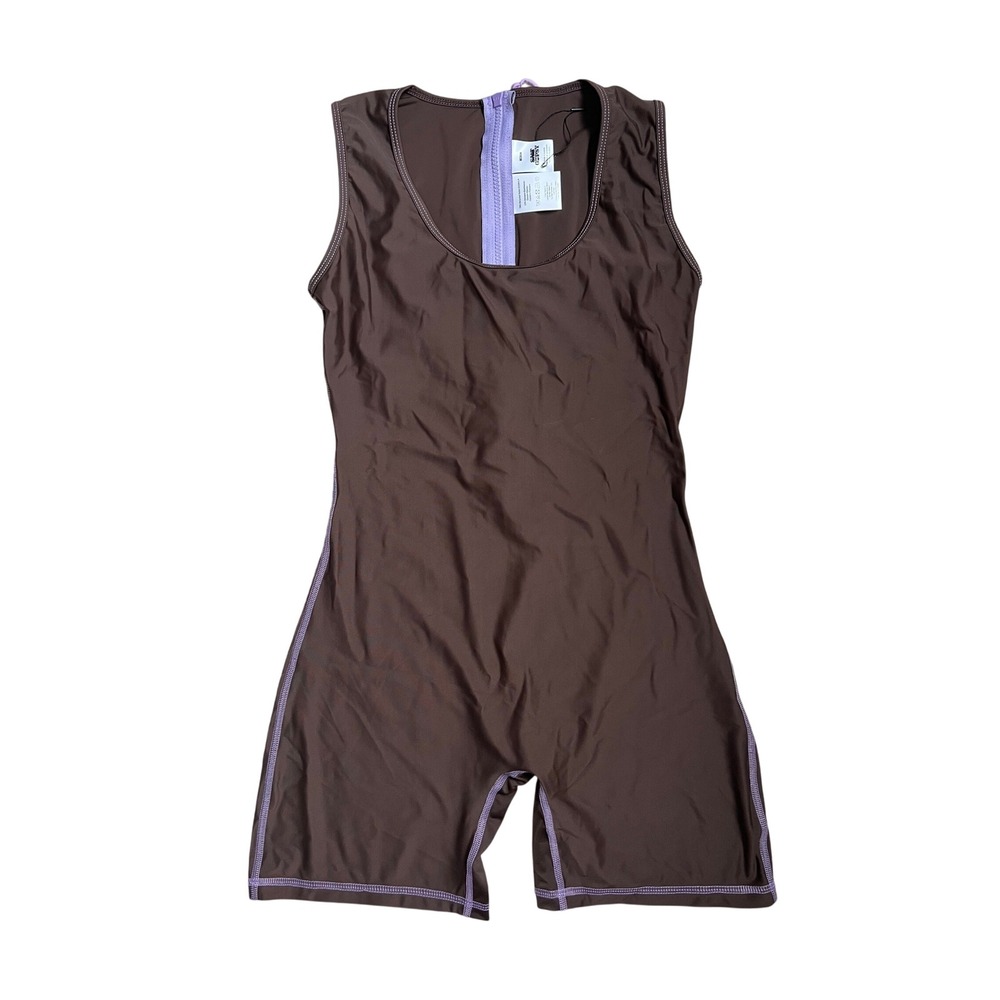 NEW Free People x Salt Gypsy Short Jane Surf Suit Brown Purple Shortsie Medium - Picture 2 of 7